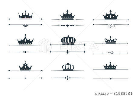 set of crown loqotype border design 81988531
