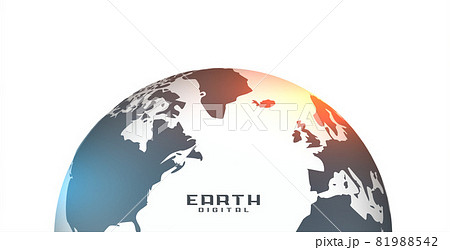 realistic earth illustration on white background realistic earth illustration on white background 81988542