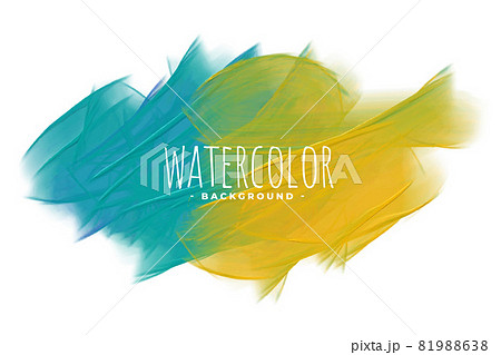 blue and yellow abstract watercolor texture background 81988638