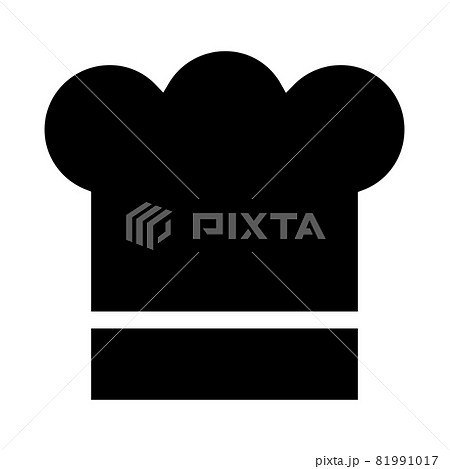 シェフの帽子のシルエットのイラスト素材