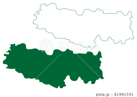 Kamareddy district (Telangana State, Republic of India) map vector illustration, scribble sketch Kamareddy map 81991591