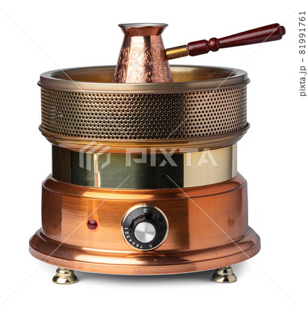 Turkish sand coffee machine isolated on white Turkish sand coffee machine isolated on white 81991761