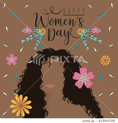 Afro american woman Happy womens day poster Afro american woman Happy womens day poster 81994506