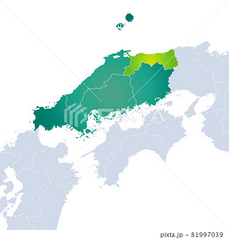 鳥取県地図と中国地方