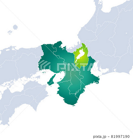 滋賀県地図と近畿地方