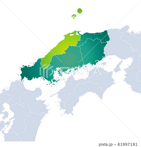 島根県地図と中国地方