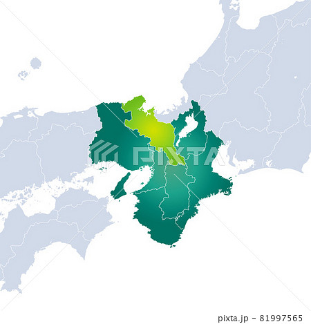 京都府地図と近畿地方