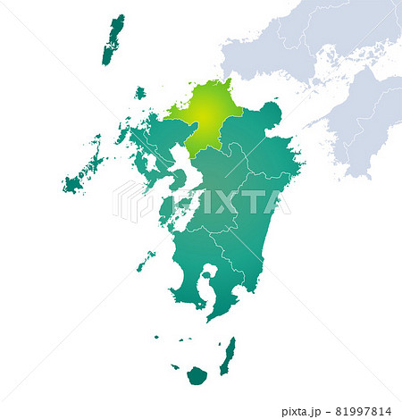 福岡県地図と九州地方