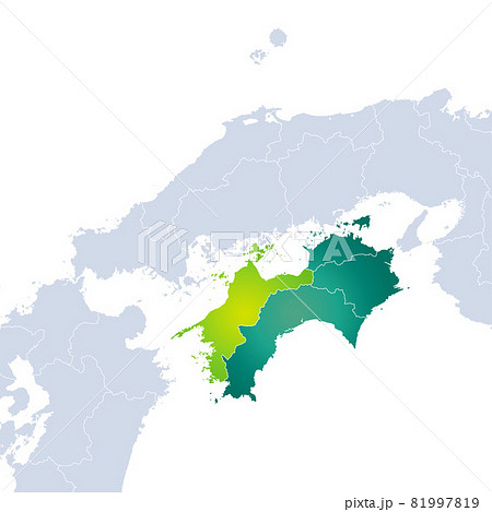 愛媛県地図と四国地方 81997819