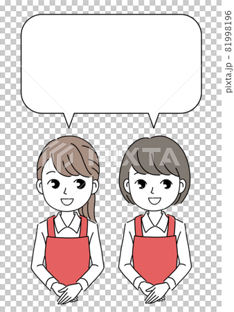 兩名女性在超市工作的插圖素材來解釋 81998196