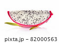 Slice Dragon fruit isolated on white background 82000563