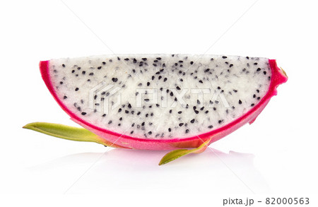 Slice Dragon fruit isolated on white background 82000563