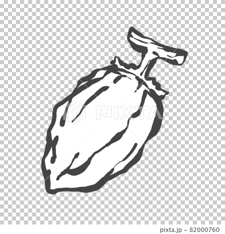 干し柿の手描き筆絵風イラスト 82000760