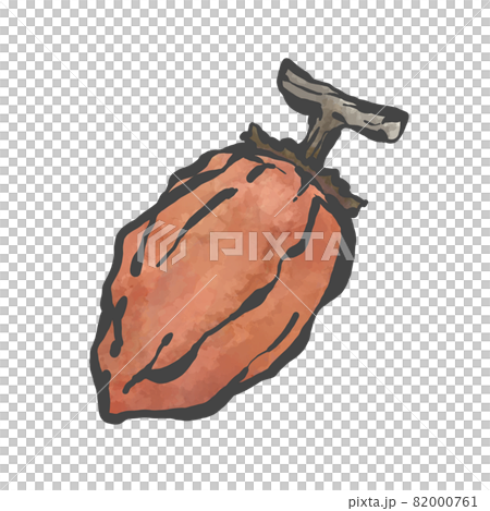 干し柿の手描き筆絵風イラスト 82000761