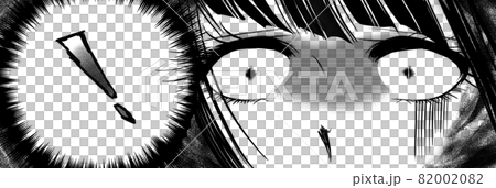 70's shojo manga The face of a beautiful black-haired woman who becomes white-eyed with anger 82002082