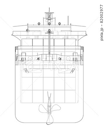 Cargo ship with containers. Vector Cargo ship with containers. Vector 82002977