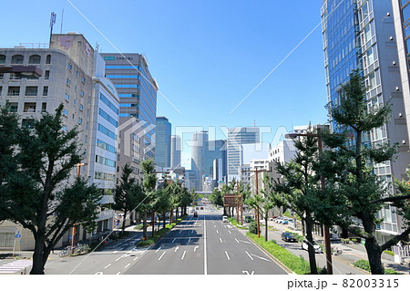 名古屋市中区 名古屋駅前に続く桜通の風景 名古屋市中区 名古屋駅前に続く桜通の風景 82003315