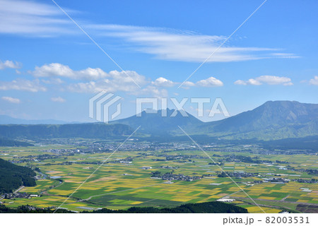 大観峰からの阿蘇カルデラと阿蘇五岳　阿蘇五岳釈迦涅槃像　阿蘇カルデラ風景　　 82003531