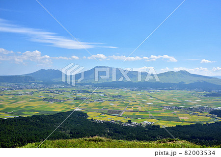 大観峰からの阿蘇カルデラと阿蘇五岳　阿蘇五岳釈迦涅槃像　阿蘇カルデラ風景　　 82003534