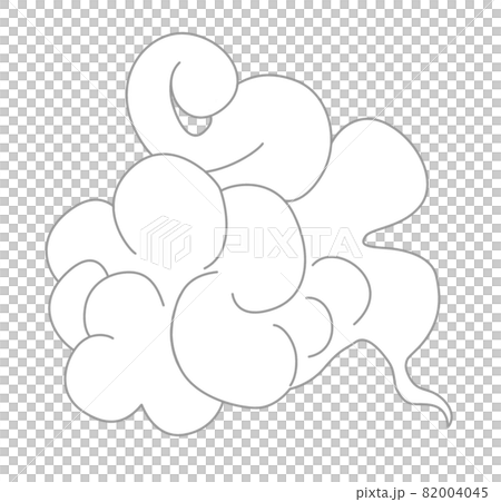 モクモクと立つ煙,湯気のイラスト 82004045