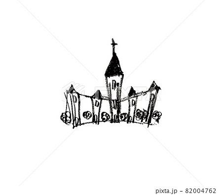 教会イメージスケッチ風のイラスト素材