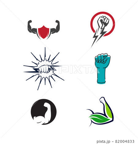 Hand Strong Template vector icon 82004833