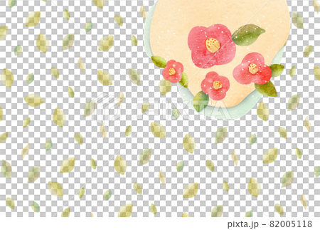 Watercolor postcard template camellia horizontal format Watercolor postcard template camellia horizontal format 82005118