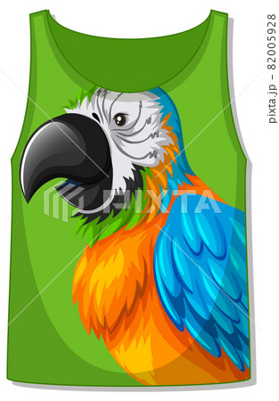 Tank top with parrot bird pattern 82005928