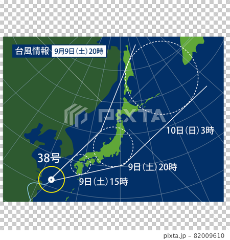 日本列島に近づく台風情報のイメージ 日本列島に近づく台風情報のイメージ 82009610