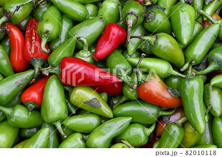 Green hot jalapeno chili peppers 82010118
