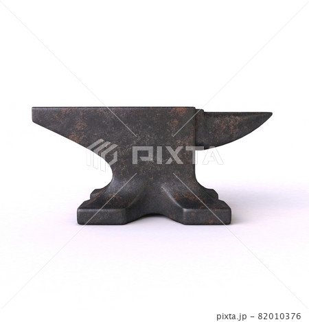 Anvil 3d render on white background Illustration 82010376