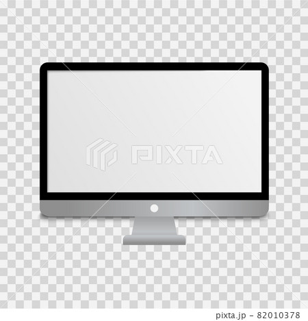 Realistic computer monitor with blank screen, Electronic device mockup. LCD Display. Vector illustration. Realistic computer monitor with blank screen, Electronic device mockup. LCD Display. Vector illustration. 82010378