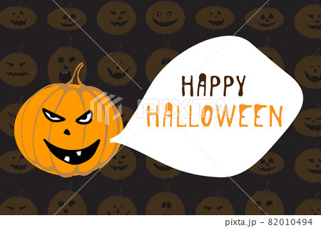 Halloween pumpkin illustration on a black 82010494