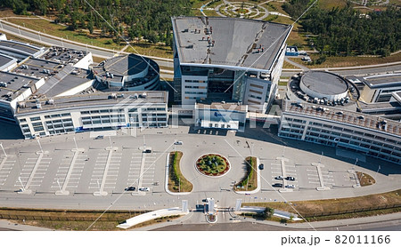 A drone view of the main entrance of the university A drone view of the main entrance of the university 82011166