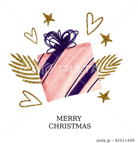 Gift illustration in a watercolor style with 82011499