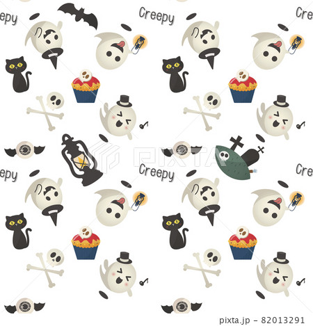 Seamless pattern Halloween ghost,シームレスパターン ハロウィン  Seamless pattern Halloween ghost,シームレスパターン ハロウィン  82013291