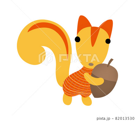 りすのイラストのイラスト素材