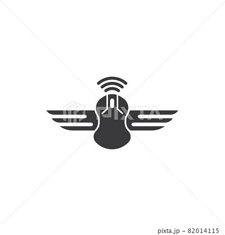 computer mouse wireless with wings icon vector illustration design computer mouse wireless with wings icon vector illustration design 82014115
