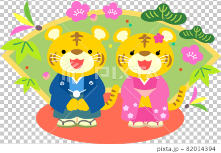 New Year's card material of the zodiac of the tiger year 82014394