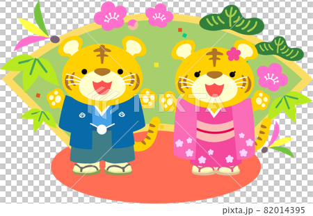 New Year's card material of the zodiac of the tiger year 82014395