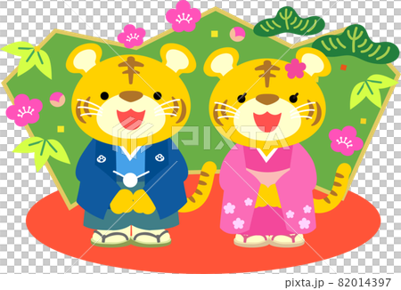 New Year's card material of the zodiac of the tiger year 82014397