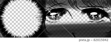 70年代少女漫画不審な表情で睨みを効かせる美女の顔ドアップ  82015042