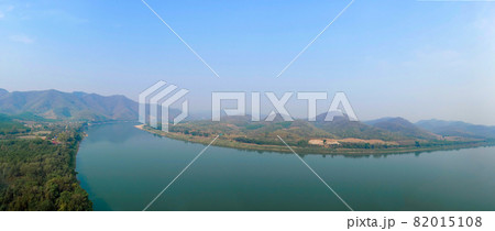Mekong river view overlooking natural landscape scenery Mekong river view overlooking natural landscape scenery 82015108
