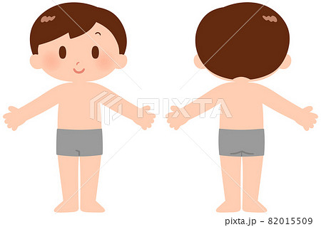 男の子_正面と背面 82015509