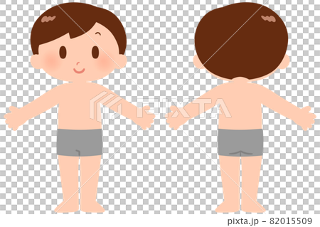 男の子_正面と背面 82015509