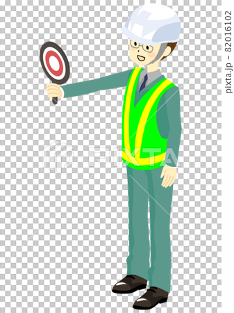 正解サインを出す男性作業員、アイソメトリック 正解サインを出す男性作業員、アイソメトリック 82016102