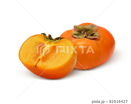 柿 かき イラスト リアル セットのイラスト素材