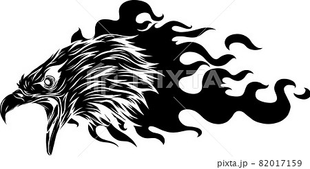 vector illustration of silhouette Eagle Supercharge Abstract 82017159