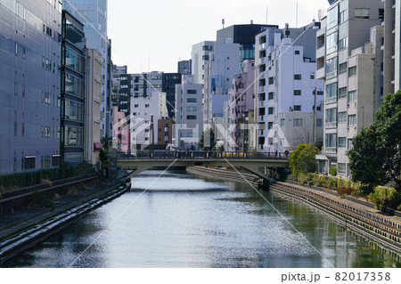 東京都中央区茅場町および八丁堀付近の写真素材