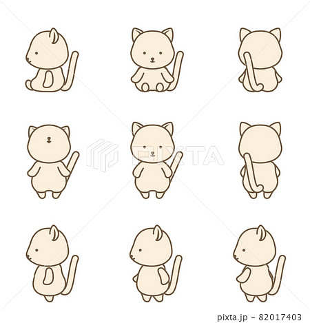 ネコのキャラクターセット 82017403
